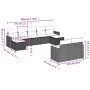 9-piece garden sofa set with beige synthetic rattan cushions by , Garden sets - Ref: Foro24-3258803, Price: 613,71 €, Discoun...