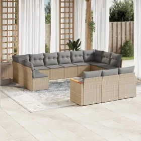 Garden sofa set with cushions 13 pieces beige synthetic rattan by , Garden sets - Ref: Foro24-3258860, Price: 812,12 €, Disco...