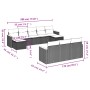 Gartensofa-Set mit beigen Kissen, 10-teilig, synthetisches Rattan von , Gartensets - Ref: Foro24-3258817, Preis: 645,43 €, Ra...