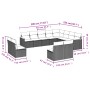 12-piece garden sofa set and brown synthetic rattan cushions by , Garden sets - Ref: Foro24-3258874, Price: 760,61 €, Discoun...