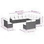 12-piece garden sofa set and brown synthetic rattan cushions by , Garden sets - Ref: Foro24-3258874, Price: 748,80 €, Discoun...