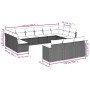 Set de sofás de jardín y cojines 13 pzas ratán sintético negro de , Conjuntos de jardín - Ref: Foro24-3258857, Precio: 778,88...