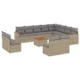Garden sofa set with cushions 13 pieces beige synthetic rattan by , Garden sets - Ref: Foro24-3258881, Price: 785,58 €, Disco...