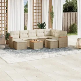 Garden sofa set with beige cushions 10 pieces synthetic rattan by , Garden sets - Ref: Foro24-3258950, Price: 657,61 €, Disco...