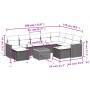 Gartensofa-Set mit beigen Kissen, 10-teilig, synthetisches Rattan von , Gartensets - Ref: Foro24-3258950, Preis: 660,43 €, Ra...