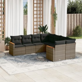 8-piece garden sofa set and gray synthetic rattan cushions by , Garden sets - Ref: Foro24-3258959, Price: 506,98 €, Discount: %