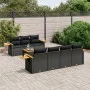 8-piece garden sofa set and black synthetic rattan cushions by , Garden sets - Ref: Foro24-3259045, Price: 575,22 €, Discount: %