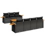 8-teiliges Gartensofa-Set und schwarze synthetische Rattankissen von , Gartensets - Ref: Foro24-3259045, Preis: 596,87 €, Rab...