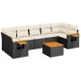 8-piece garden sofa set and black synthetic rattan cushions by , Garden sets - Ref: Foro24-3259053, Price: 499,06 €, Discount: %