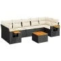8-teiliges Gartensofa-Set und schwarze synthetische Rattankissen von , Gartensets - Ref: Foro24-3259053, Preis: 492,22 €, Rab...