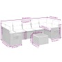 8-teiliges Gartensofa-Set und schwarze synthetische Rattankissen von , Gartensets - Ref: Foro24-3259053, Preis: 499,06 €, Rab...