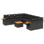 8-piece garden sofa set and black synthetic rattan cushions by , Garden sets - Ref: Foro24-3259066, Price: 626,16 €, Discount: %