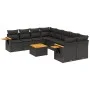 8-piece garden sofa set and black synthetic rattan cushions by , Garden sets - Ref: Foro24-3259066, Price: 604,67 €, Discount: %