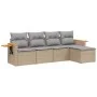 Gartensofa-Set mit Kissen, 5-teilig, beiges synthetisches Rattan von , Gartensets - Ref: Foro24-3259161, Preis: 335,11 €, Rab...