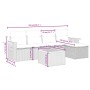 Gartensofa-Set mit Kissen, 6-teilig, beiges synthetisches Rattan von , Gartensets - Ref: Foro24-3259168, Preis: 386,50 €, Rab...