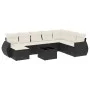 8-piece garden sofa set and black synthetic rattan cushions by , Modular outdoor sofas - Ref: Foro24-3221765, Price: 537,64 €...