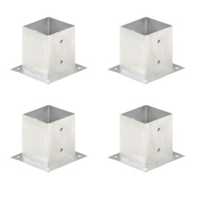 Anchors for posts 4 units galvanized metal 121 mm by vidaXL, fence posts - Ref: Foro24-145451, Price: 52,51 €, Discount: %