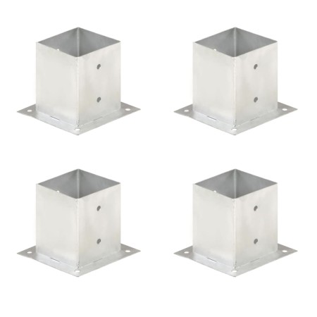 Anker für Pfosten 4 Einheiten verzinktes Metall 121 mm von vidaXL, Zaunpfosten - Ref: Foro24-145451, Preis: 52,51 €, Rabatt: %