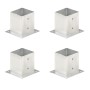 Anker für Pfosten 4 Einheiten verzinktes Metall 121 mm von vidaXL, Zaunpfosten - Ref: Foro24-145451, Preis: 52,51 €, Rabatt: %