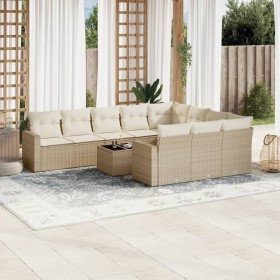 11-piece garden sofa set with beige synthetic rattan cushions by , Modular outdoor sofas - Ref: Foro24-3251835, Price: 718,17...
