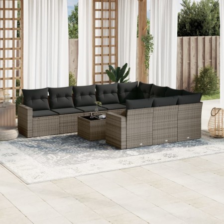 11-piece garden sofa set and gray synthetic rattan cushions by , Modular outdoor sofas - Ref: Foro24-3251837, Price: 643,80 €...