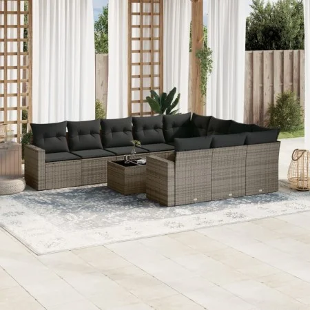 11-piece garden sofa set and gray synthetic rattan cushions by , Modular outdoor sofas - Ref: Foro24-3251837, Price: 666,09 €...