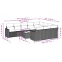 11-teiliges Gartensofa-Set und graue synthetische Rattankissen von , Modulare Sofas für den Außenbereich - Ref: Foro24-325183...