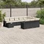11-teiliges Gartensofa-Set und schwarze synthetische Rattankissen von , Modulare Sofas für den Außenbereich - Ref: Foro24-325...