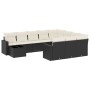 11-teiliges Gartensofa-Set und schwarze synthetische Rattankissen von , Modulare Sofas für den Außenbereich - Ref: Foro24-325...