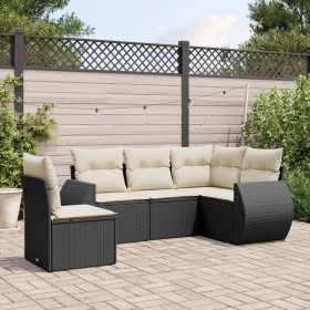 Set de muebles de jardín 5 pzas y cojines ratán sintético negro de , Conjuntos de jardín - Ref: Foro24-3253703, Precio: 341,3...