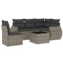 6-teiliges Gartenmöbel-Set und graue synthetische Rattankissen von , Gartensets - Ref: Foro24-3253717, Preis: 393,72 €, Rabat...