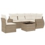 Garden sofa set with cushions 6 pieces beige synthetic rattan by , Garden sets - Ref: Foro24-3253715, Price: 455,20 €, Discou...