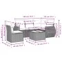 Garden sofa set with cushions 6 pieces beige synthetic rattan by , Garden sets - Ref: Foro24-3253715, Price: 455,92 €, Discou...