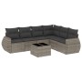 7-piece garden sofa set with gray PE rattan cushions by , Garden sets - Ref: Foro24-3253757, Price: 454,40 €, Discount: %