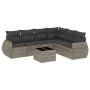 Set de sofás de jardín 7 piezas con cojines ratán PE gris de , Conjuntos de jardín - Ref: Foro24-3253757, Precio: 447,29 €, D...