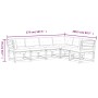 6-teiliges Gartensofa-Set mit Kissen aus massivem weißem Kiefernholz von , Gartensets - Ref: Foro24-3217021, Preis: 724,55 €,...