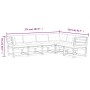6-piece garden sofa set with Douglas fir wood cushions by , Garden sets - Ref: Foro24-3217023, Price: 635,89 €, Discount: %