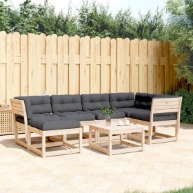 6-piece garden sofa set with solid pine wood cushions by , Garden sets - Ref: Foro24-3217035, Price: 586,22 €, Discount: %