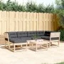 6-piece garden sofa set with solid pine wood cushions by , Garden sets - Ref: Foro24-3217035, Price: 579,12 €, Discount: %