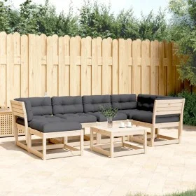 6-piece garden sofa set with solid pine wood cushions by , Garden sets - Ref: Foro24-3217040, Price: 568,00 €, Discount: %