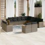 Garden sofa set with cushions 13 pieces gray synthetic rattan by , Garden sets - Ref: Foro24-3258931, Price: 873,85 €, Discou...