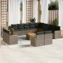 Set de sofás de jardín 14 pzas con cojines ratán sintético gris de , Conjuntos de jardín - Ref: Foro24-3258938, Precio: 897,9...