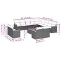 14-piece garden sofa set with gray synthetic rattan cushions by , Garden sets - Ref: Foro24-3258938, Price: 899,72 €, Discoun...