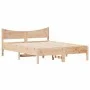 Solid pine wood bed frame 135x190 cm by , Beds and slatted bases - Ref: Foro24-844745, Price: 103,50 €, Discount: %