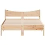 Solid pine wood bed frame 135x190 cm by , Beds and slatted bases - Ref: Foro24-844745, Price: 103,50 €, Discount: %