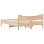Solid pine wood bed frame 135x190 cm by , Beds and slatted bases - Ref: Foro24-844745, Price: 103,50 €, Discount: %