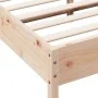 Solid pine wood bed frame 135x190 cm by , Beds and slatted bases - Ref: Foro24-844745, Price: 103,50 €, Discount: %