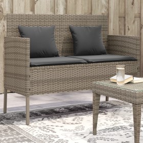 Gartenbank mit grauen synthetischen Rattankissen von , Gartenbänke - Ref: Foro24-365773, Preis: 153,21 €, Rabatt: %