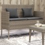 Garden bench with gray synthetic rattan cushions by , garden benches - Ref: Foro24-365773, Price: 146,72 €, Discount: %