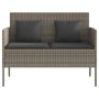 Gartenbank mit grauen synthetischen Rattankissen von , Gartenbänke - Ref: Foro24-365773, Preis: 153,21 €, Rabatt: %